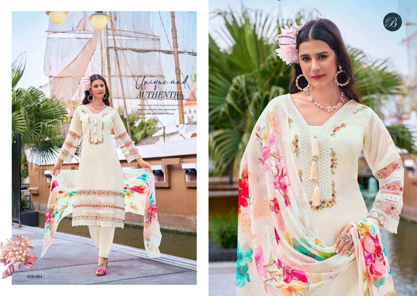 Belliza Majestic Pure Roman Silk Ladies Suits Wholesale Price ( 6 Pcs Catalogue )