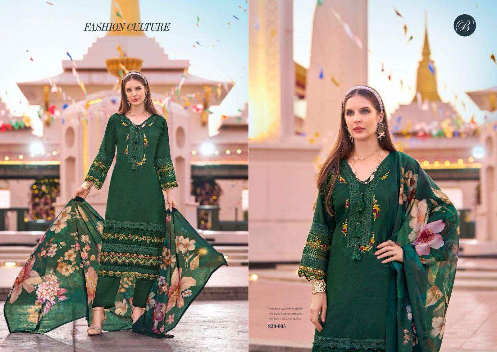 Belliza Majestic Pure Roman Silk Ladies Suits Wholesale Price ( 6 Pcs Catalogue )