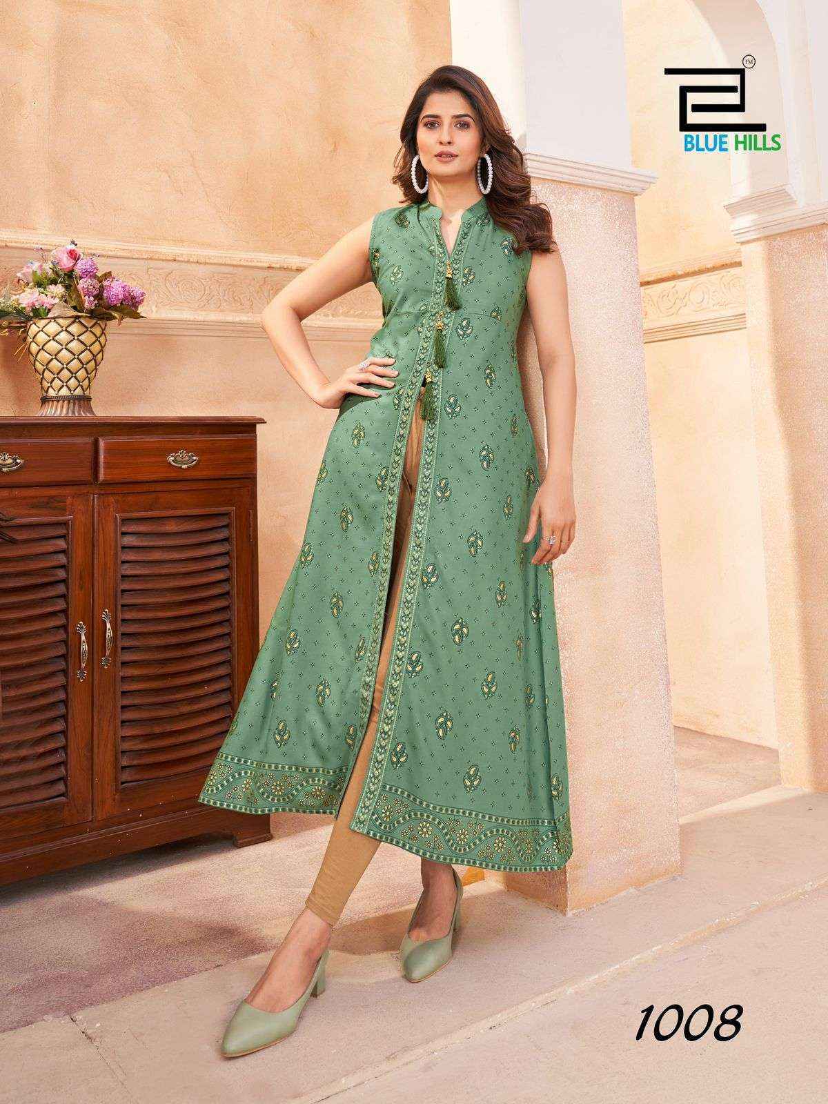 Blue Hills Cat Walk Rayon Kurti Set Wholesale Price ( 8 Pcs Catalog )