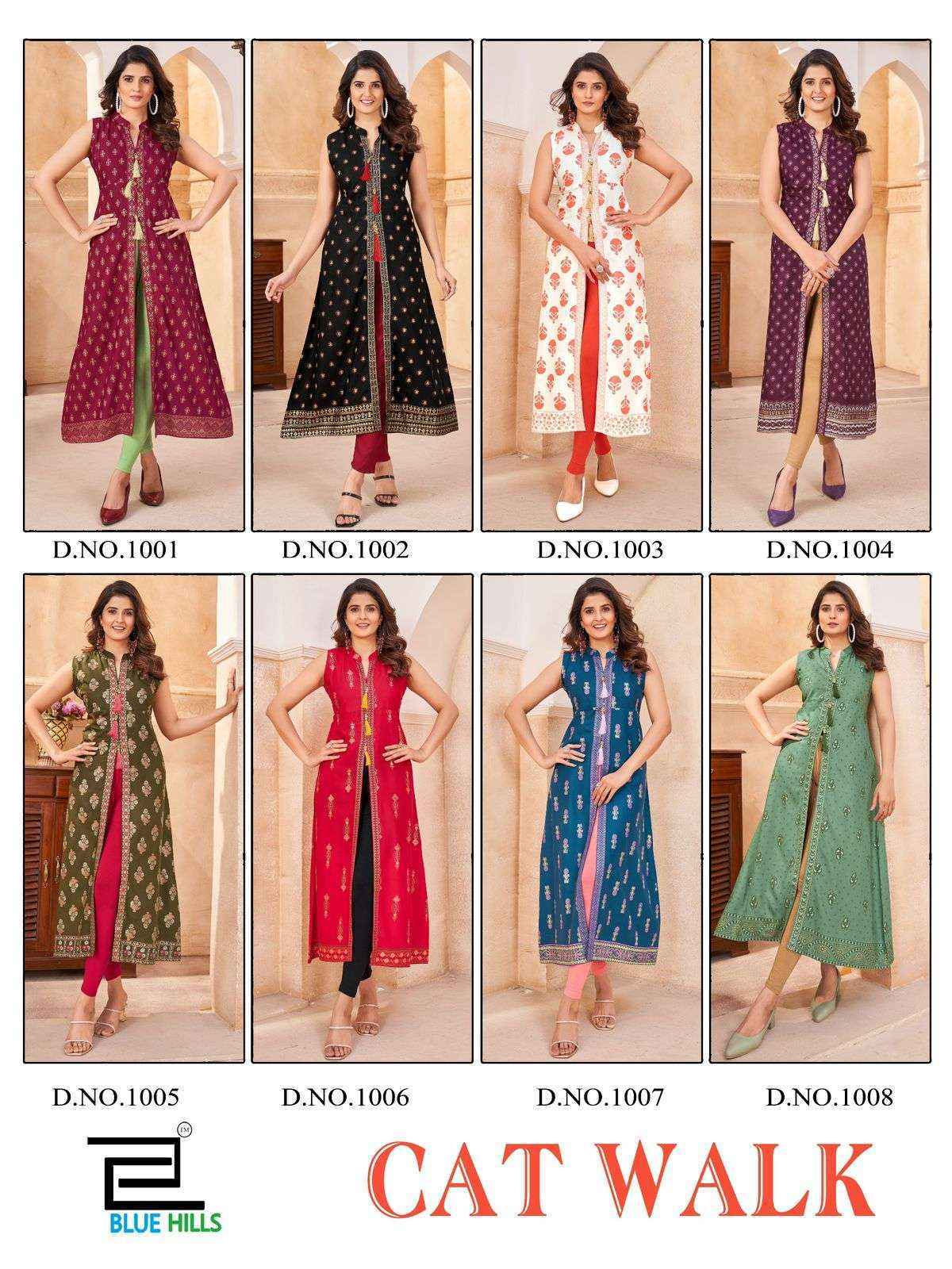 Blue Hills Cat Walk Rayon Kurti Set Wholesale Price ( 8 Pcs Catalog )