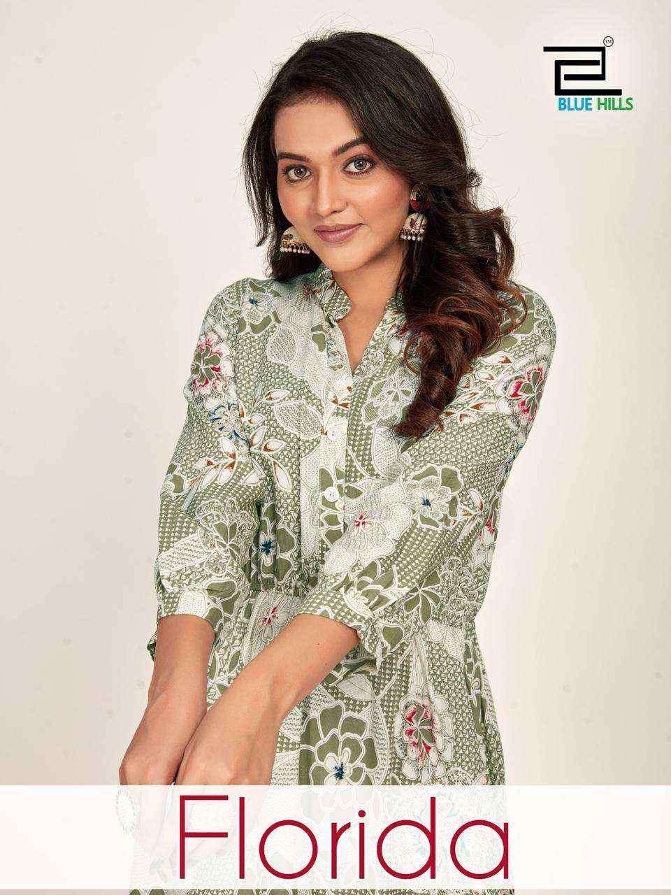 Blue Hills Florida Rayon gown Wholesale Price ( 8 Pcs Catalog )