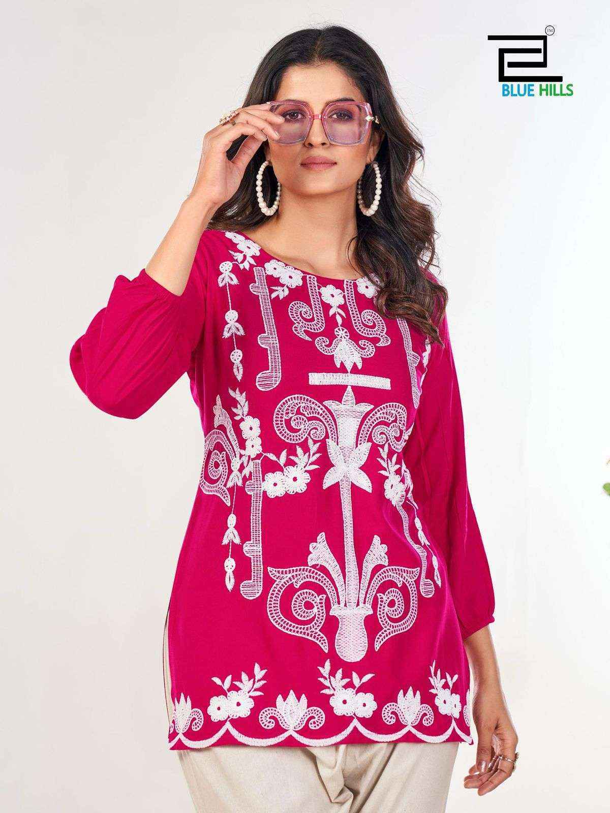 Blue Hills Rabbit Rayon Weastern Top Online Shopping ( 6 pcs Catalogue )