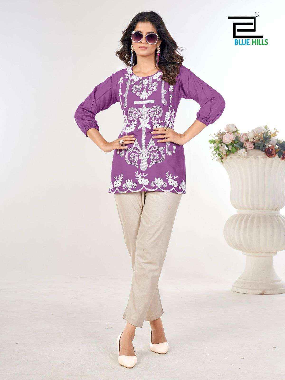 Blue Hills Rabbit Rayon Weastern Top Online Shopping ( 6 pcs Catalogue )