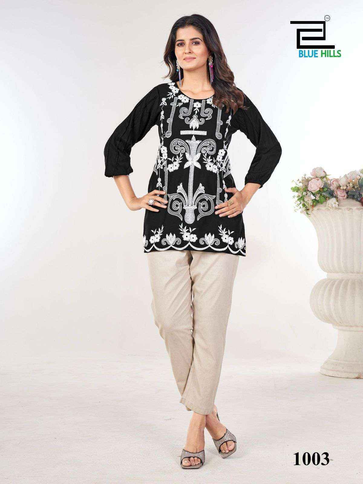 Blue Hills Rabbit Rayon Weastern Top Online Shopping ( 6 pcs Catalogue )