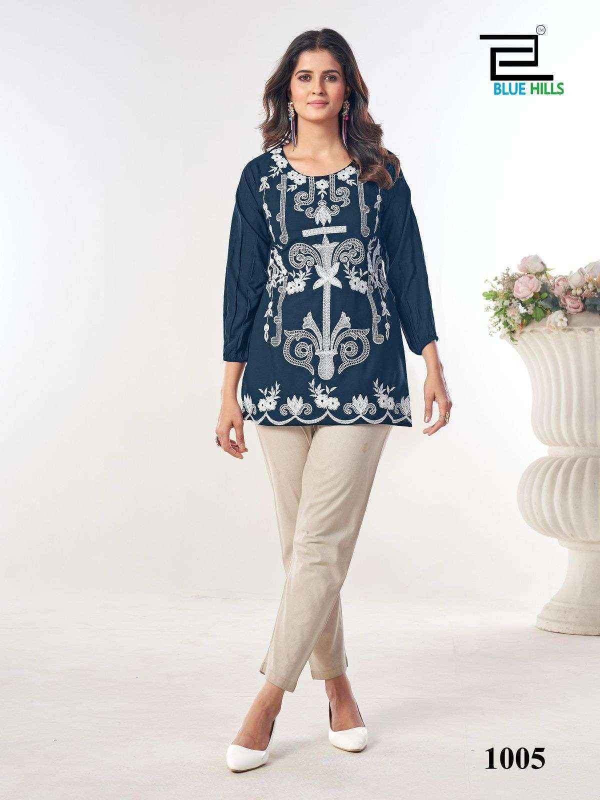 Blue Hills Rabbit Rayon Weastern Top Online Shopping ( 6 pcs Catalogue )