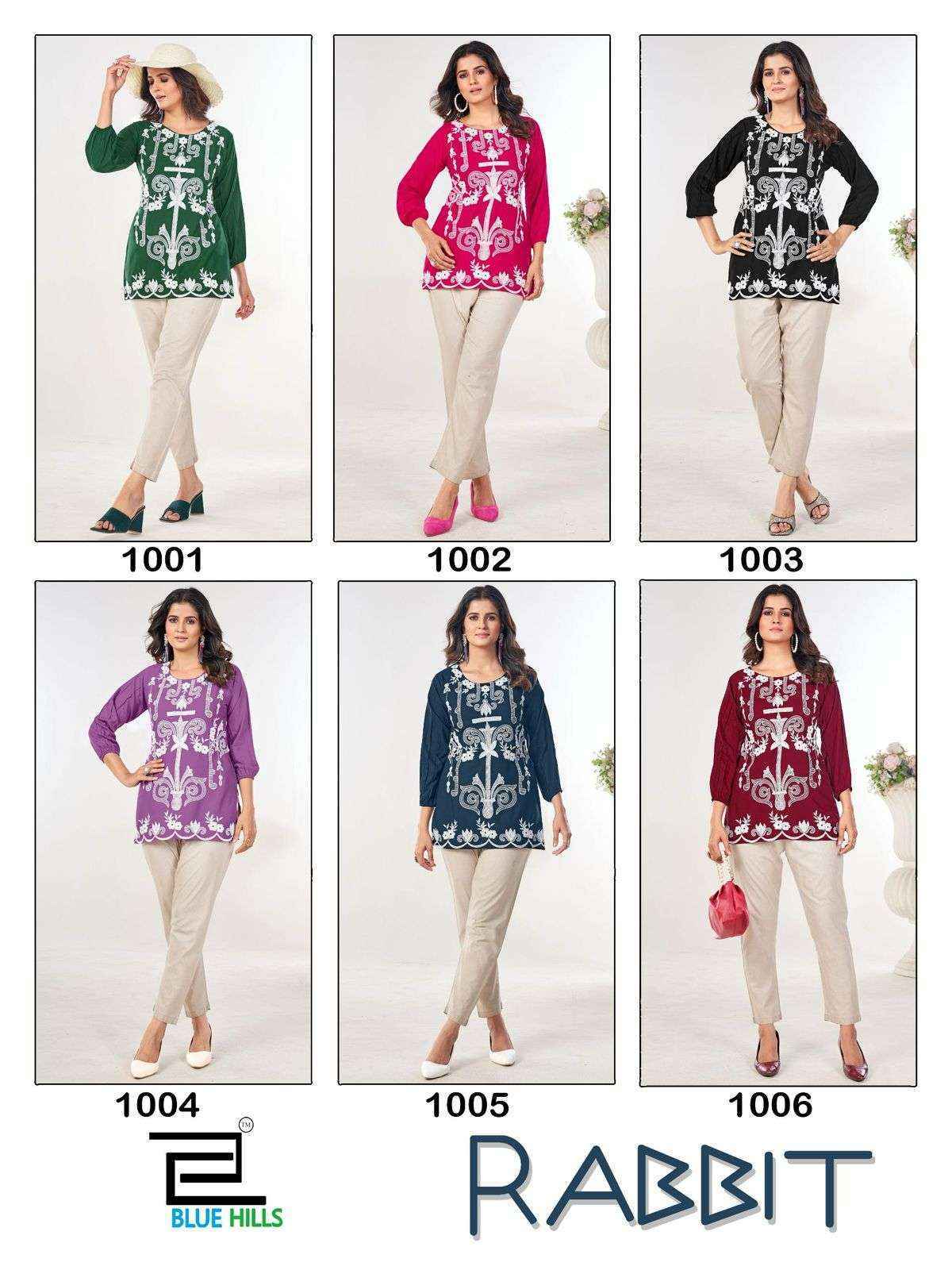 Blue Hills Rabbit Rayon Weastern Top Online Shopping ( 6 pcs Catalogue )