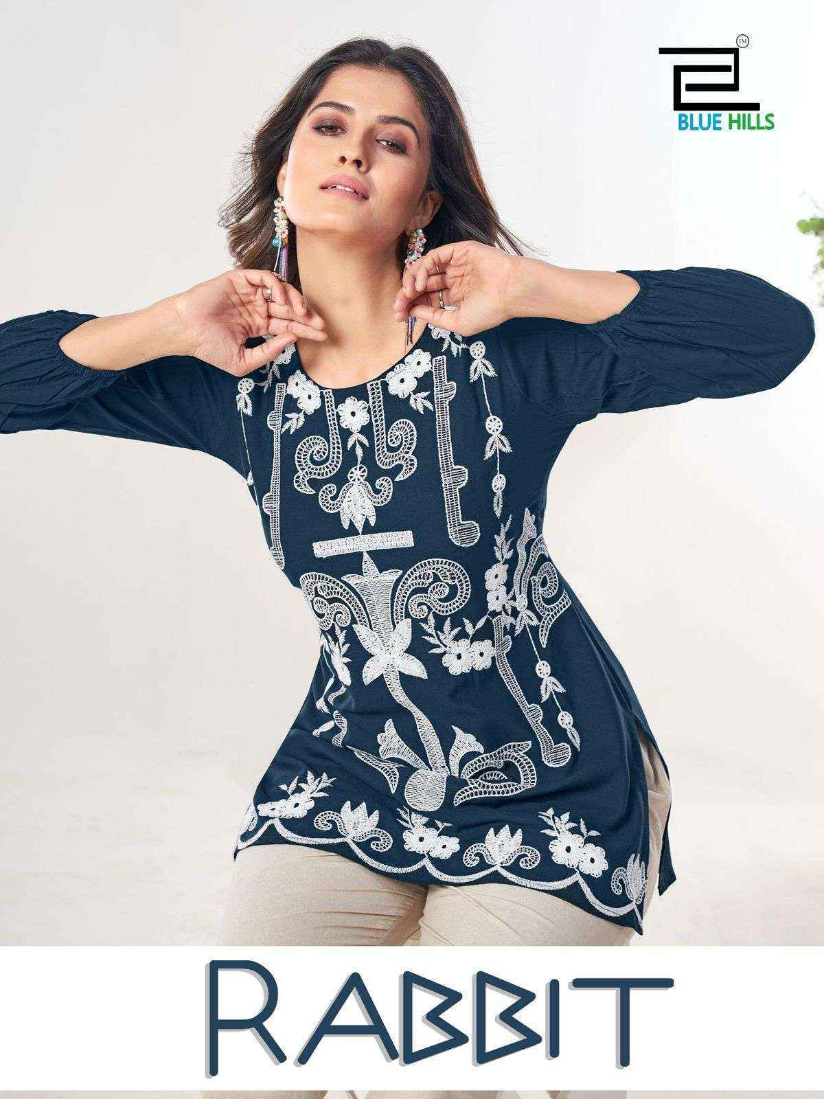 Blue Hills Rabbit Rayon Weastern Top Online Shopping ( 6 pcs Catalogue )