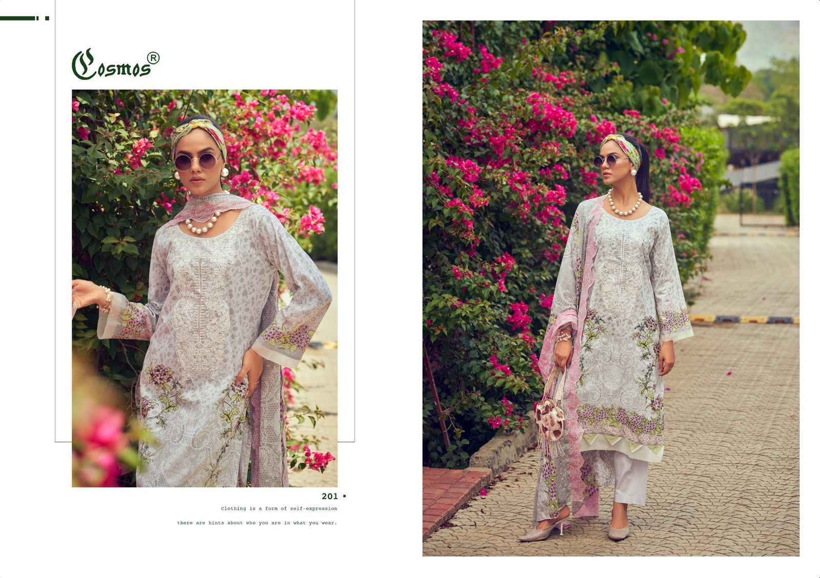 Cosmos Needle Wonder Vol 2 Lawn Cotton Pakistani Salwar Kameez ( 8 pcs Catalogue )