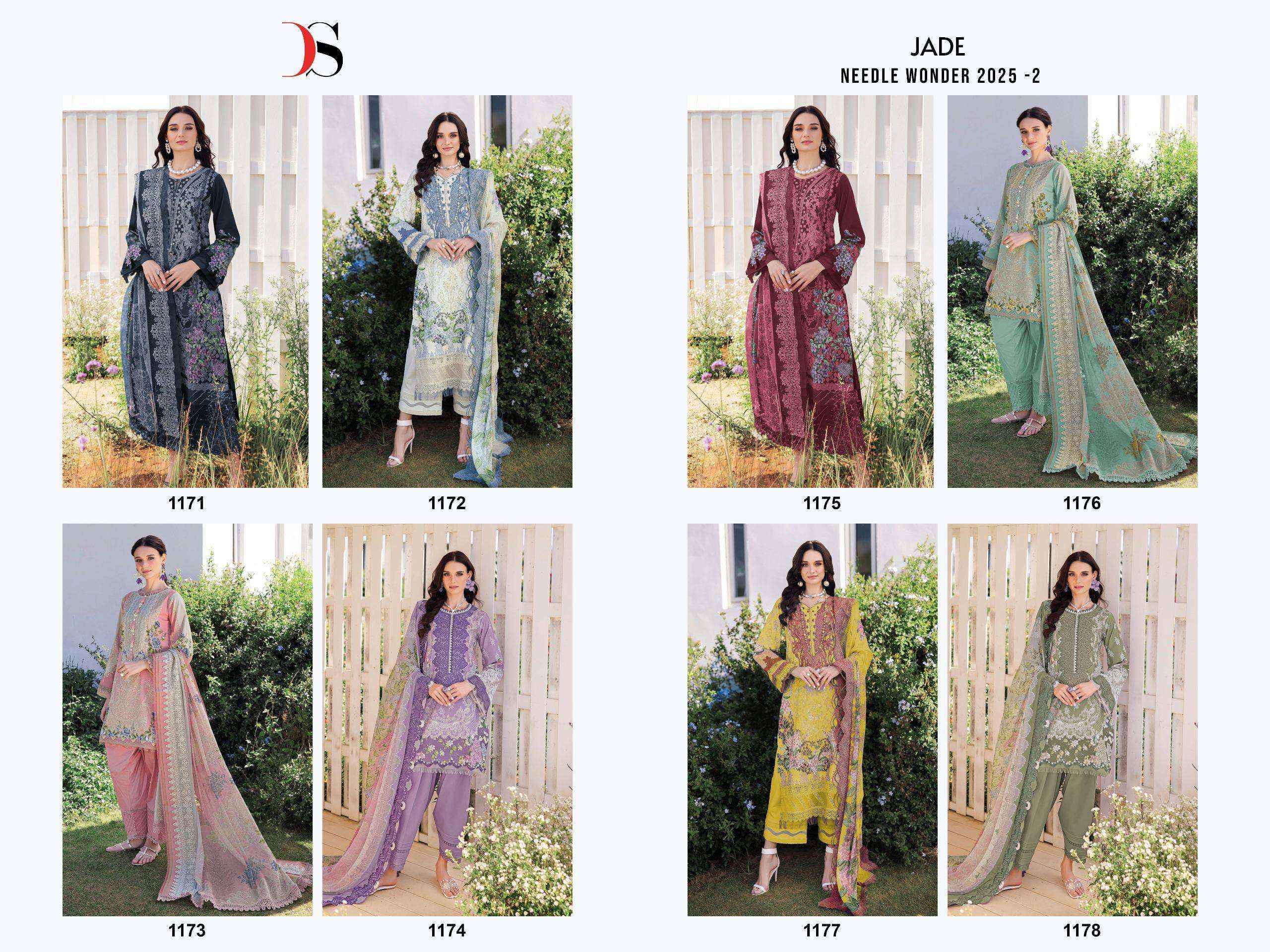 Deepsy Jade Needle Wonder 2025 Vol 2 Cotton Pakistani Suits ( 8 pcs Catalogue )
