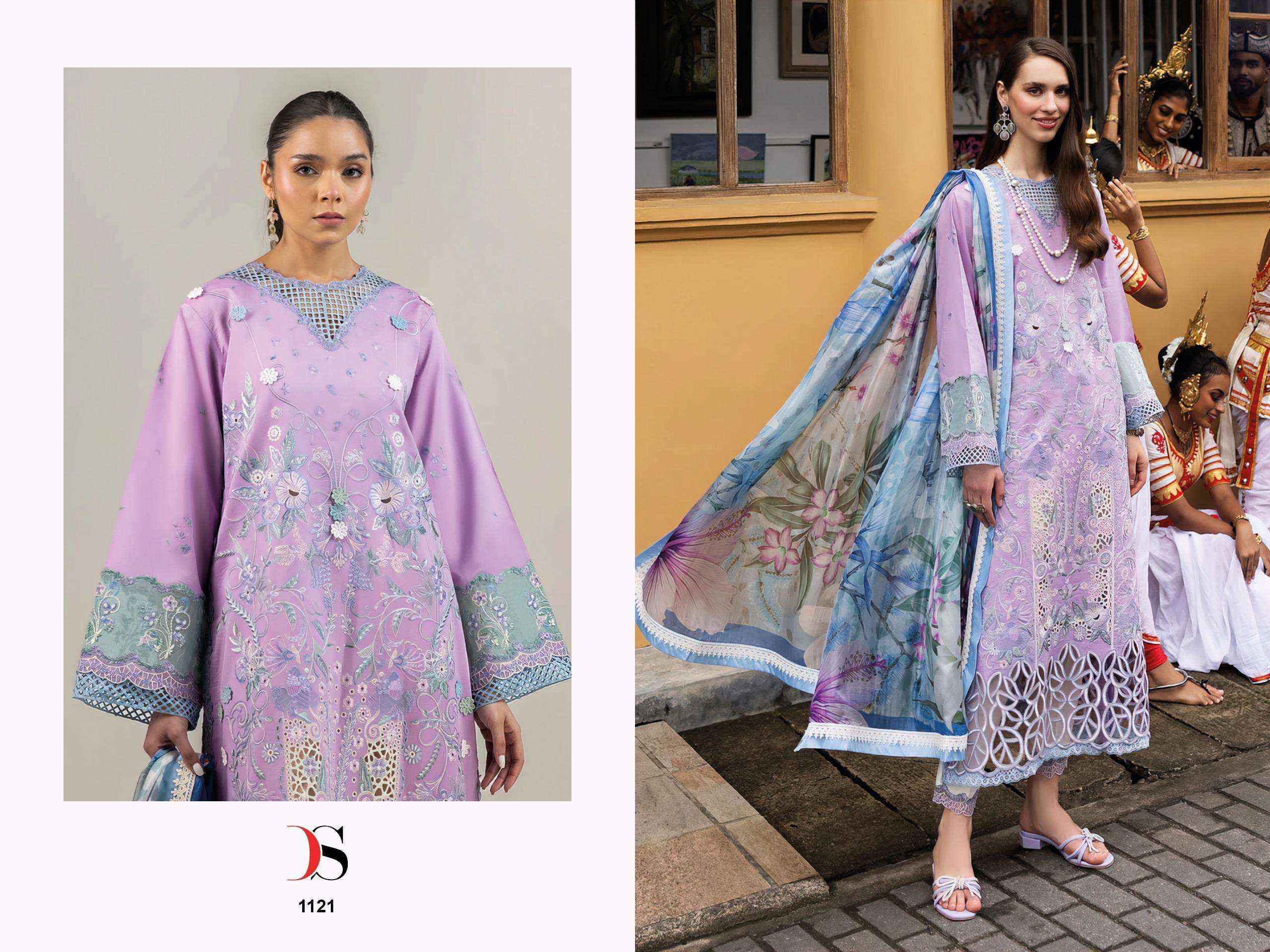 DEEPSY SUITS MUSHQ 25 COTTON PATCH EMBROIDERY DRESS MATERIAL WHOLESALE RATE ( 6 PCS CATALOG )