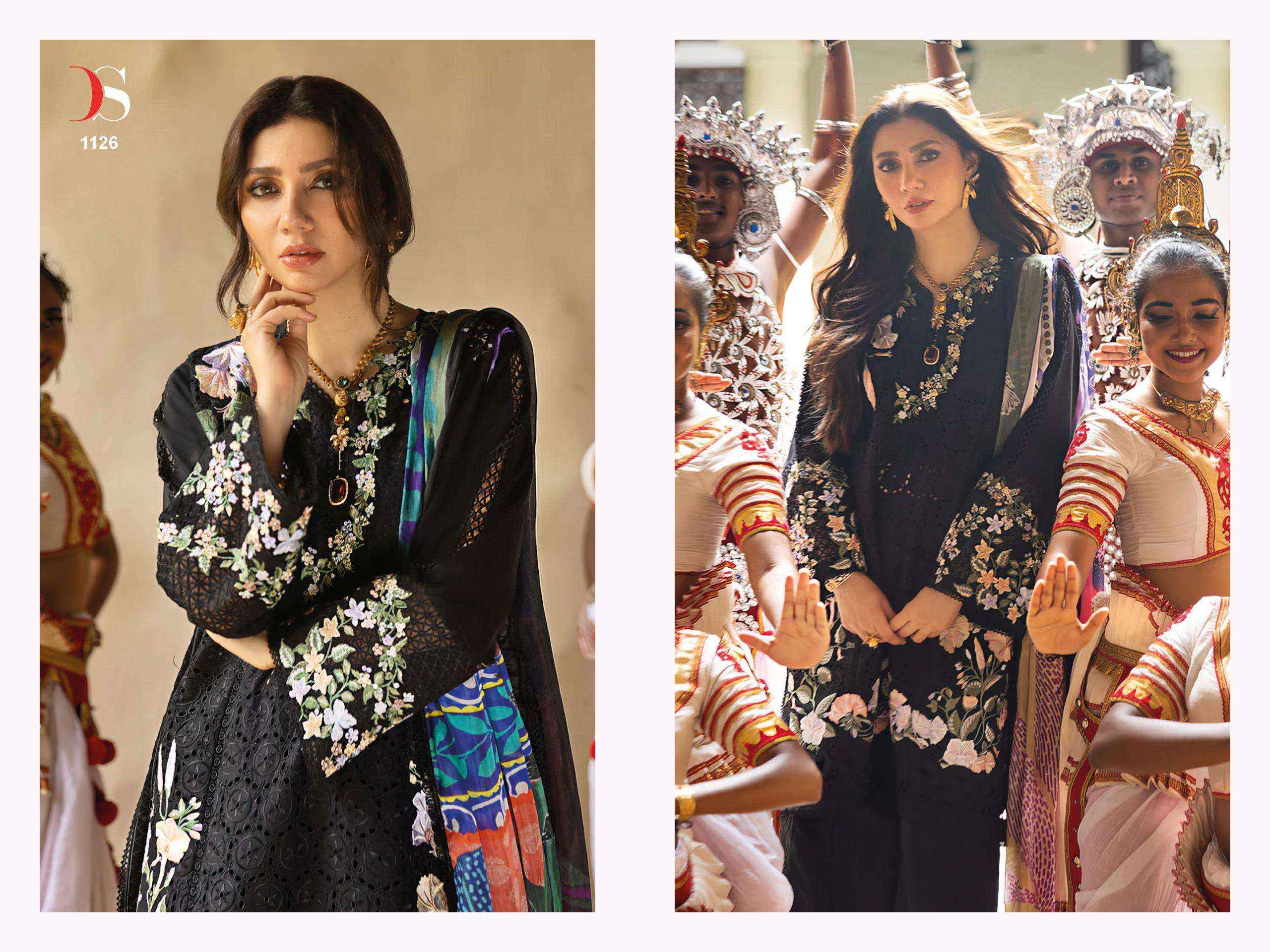 DEEPSY SUITS MUSHQ 25 COTTON PATCH EMBROIDERY DRESS MATERIAL WHOLESALE RATE ( 6 PCS CATALOG )