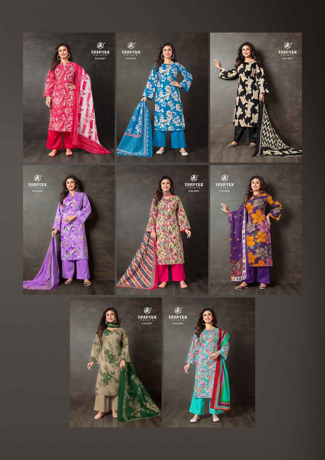 Deeptex Aalia Afreen Vol 2 Lawn Cotton Pakistani Salwar Kameez ( 8 pcs Catalogue )