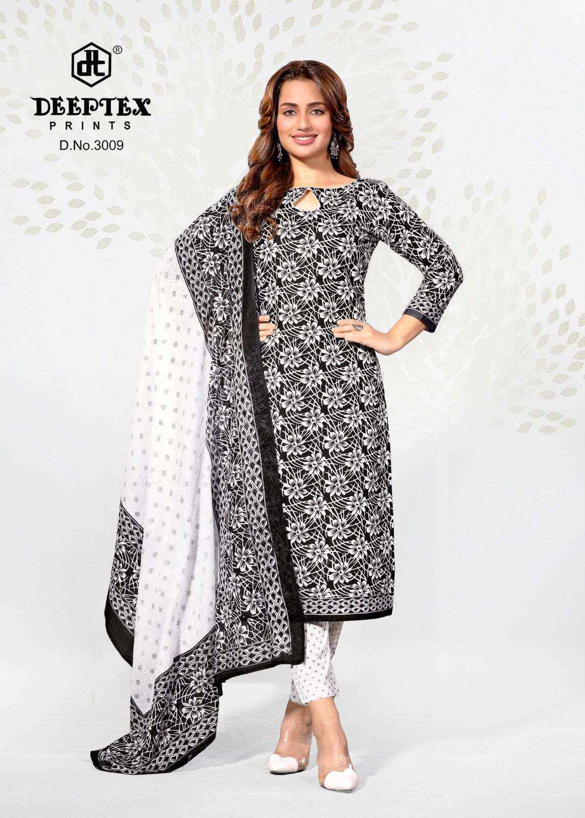 Deeptex Aaliza Black & White Special Vol 3 Cotton Suit New Collection ( 10 pcs Catalogue )