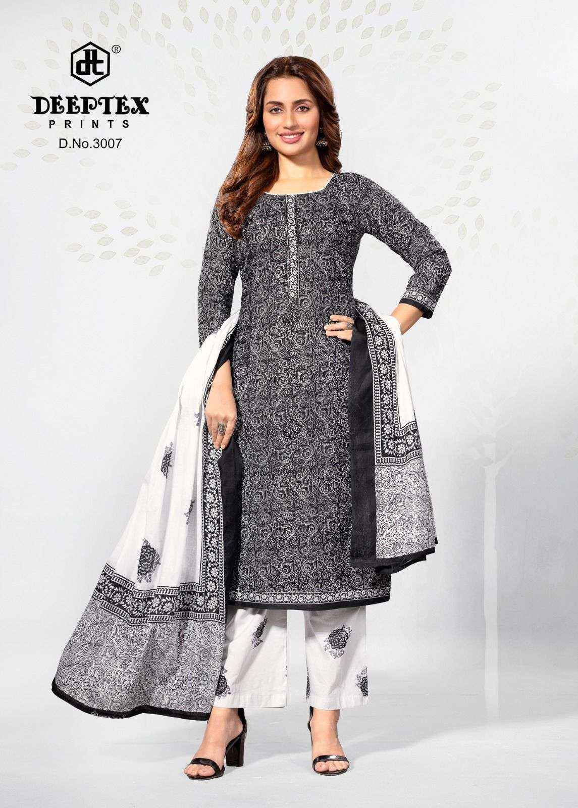 Deeptex Aaliza Black & White Special Vol 3 Cotton Suit New Collection ( 10 pcs Catalogue )