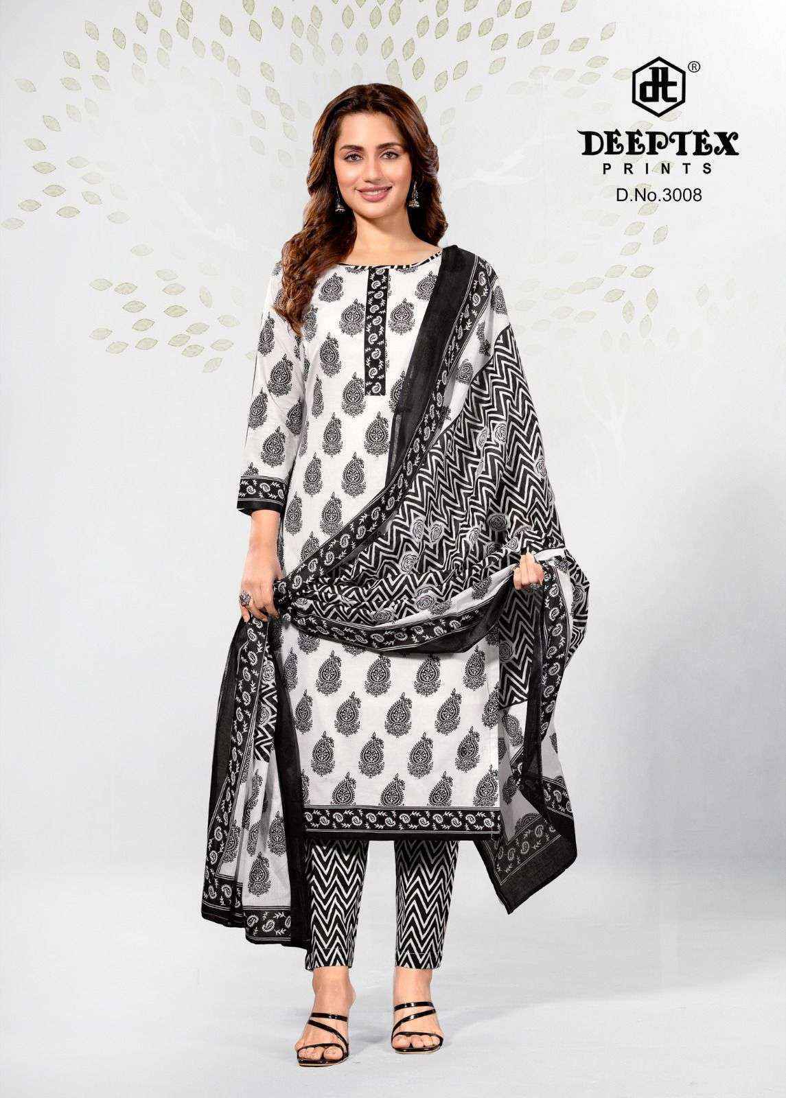 Deeptex Aaliza Black & White Special Vol 3 Cotton Suit New Collection ( 10 pcs Catalogue )