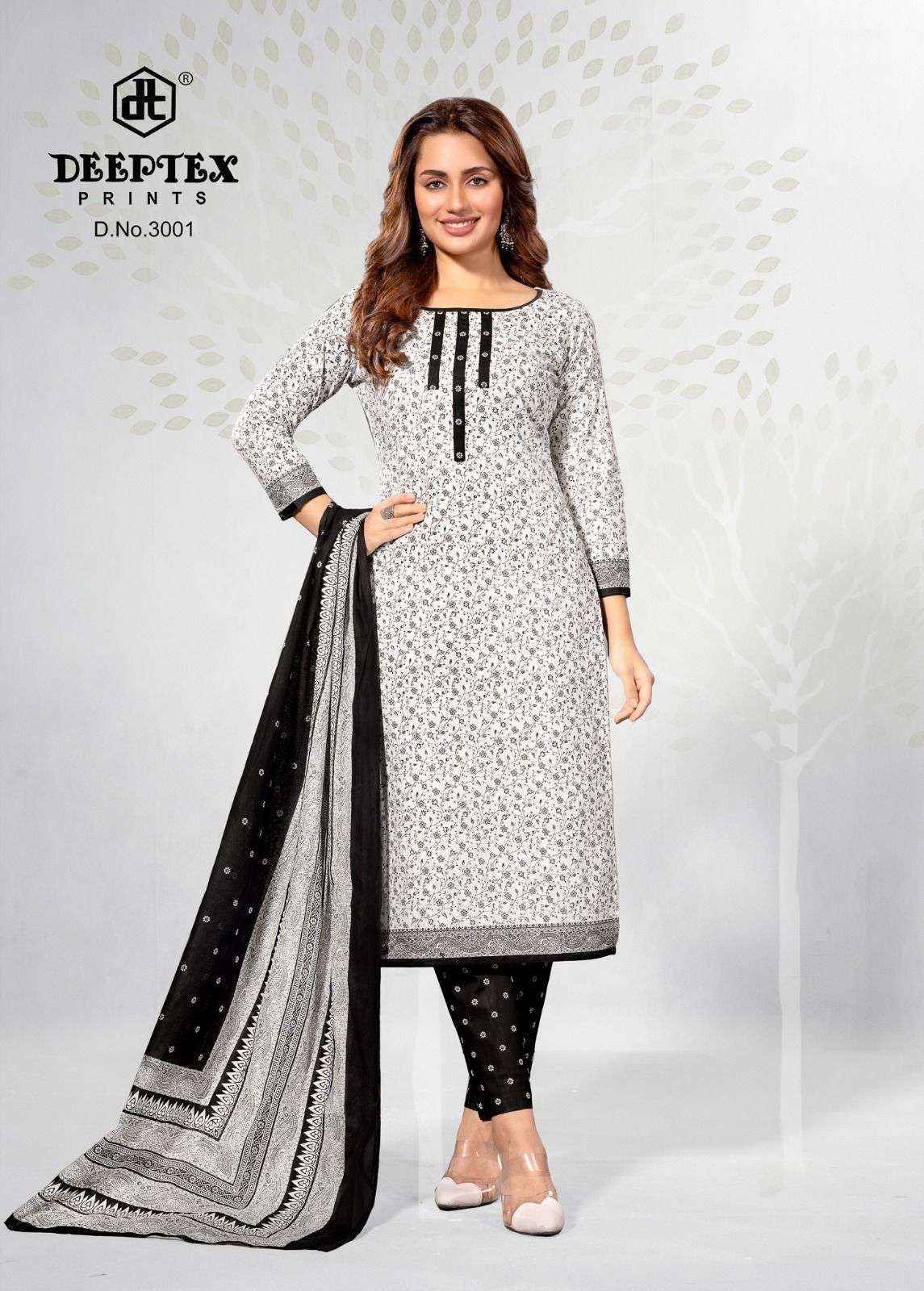 Deeptex Aaliza Black & White Special Vol 3 Cotton Suit New Collection ( 10 pcs Catalogue )