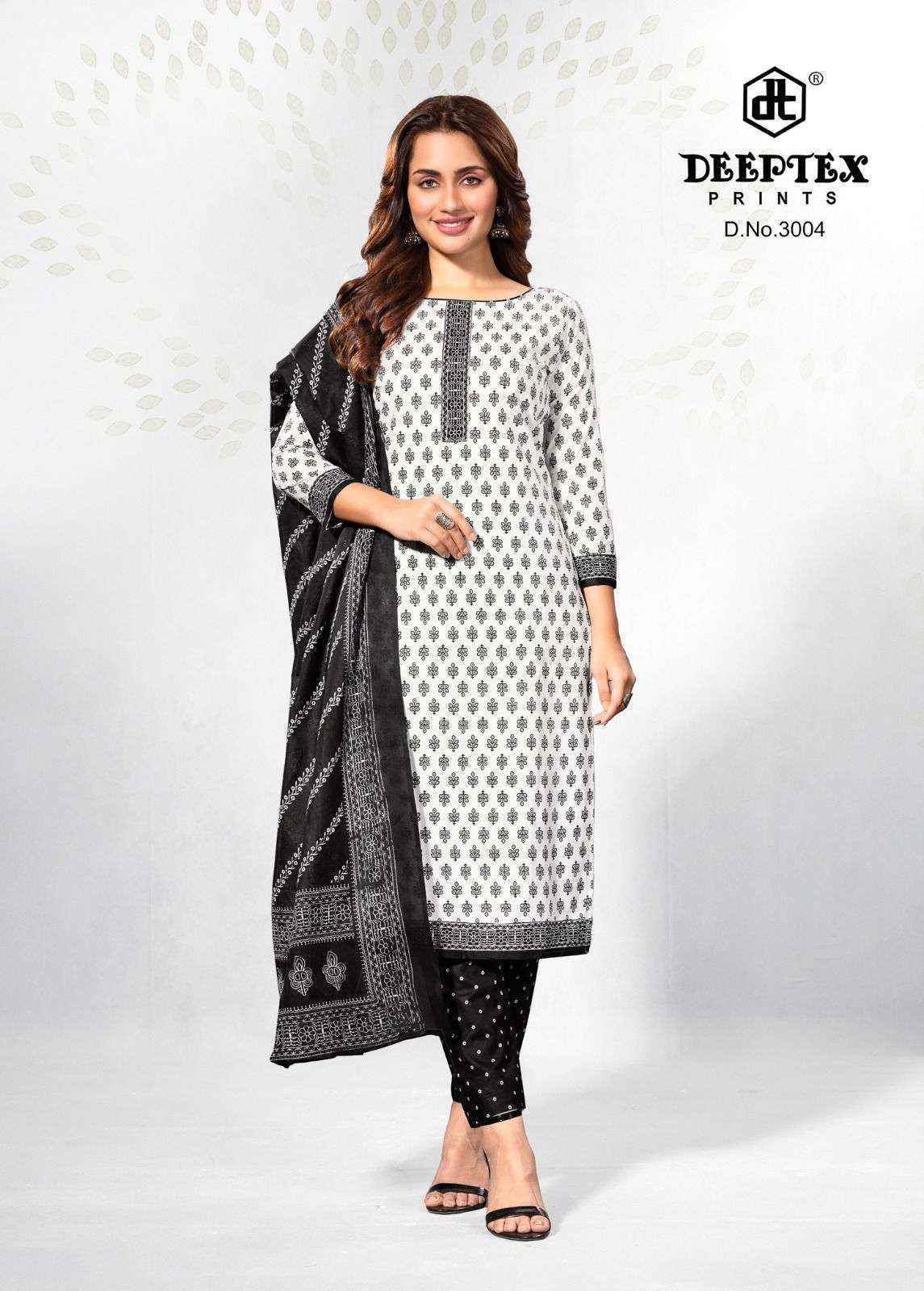 Deeptex Aaliza Black & White Special Vol 3 Cotton Suit New Collection ( 10 pcs Catalogue )