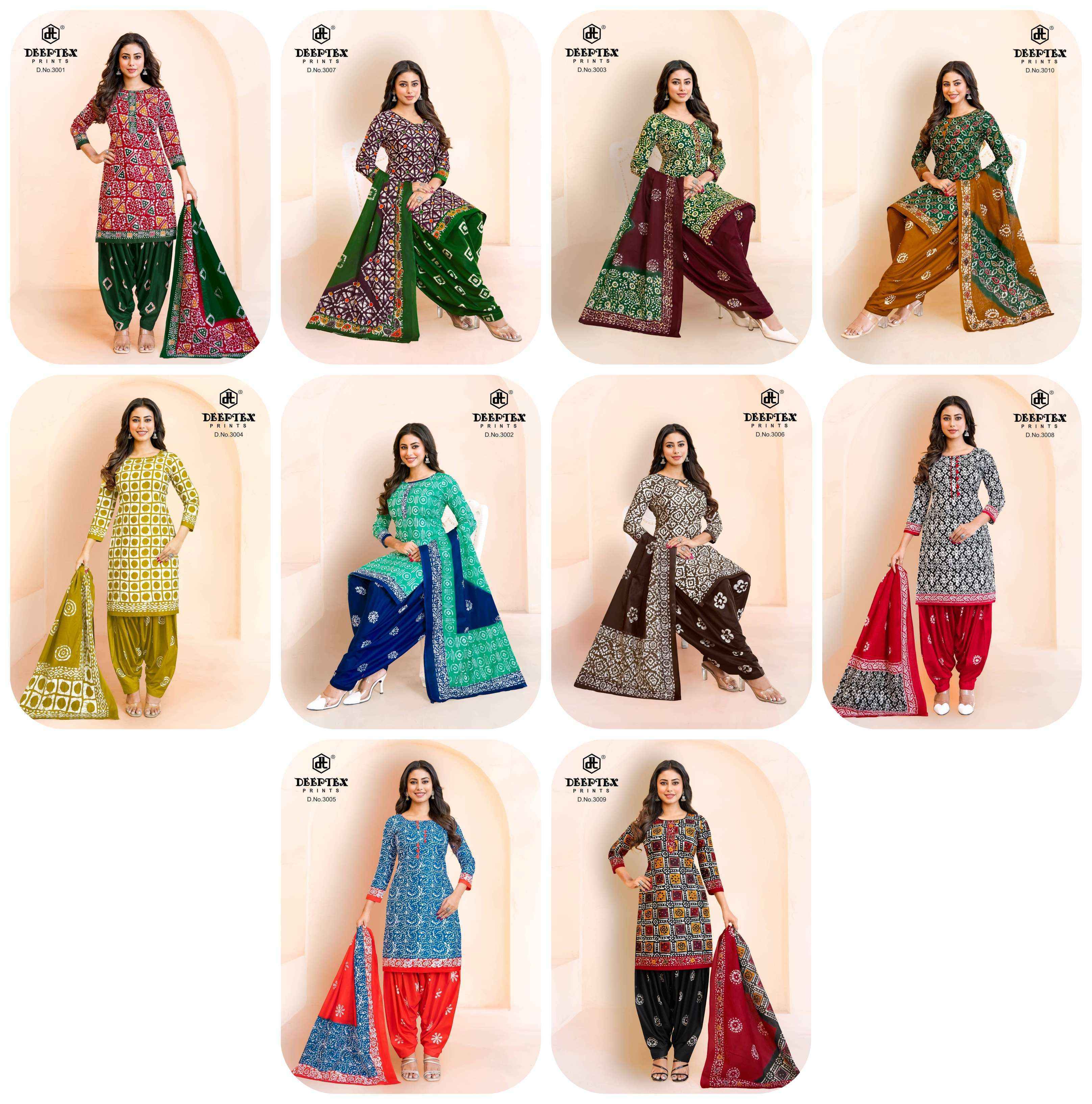 Deeptex Batik Plus Vol 30 Cotton Dress Material Wholesale Price ( 10 pcs Catalogue )