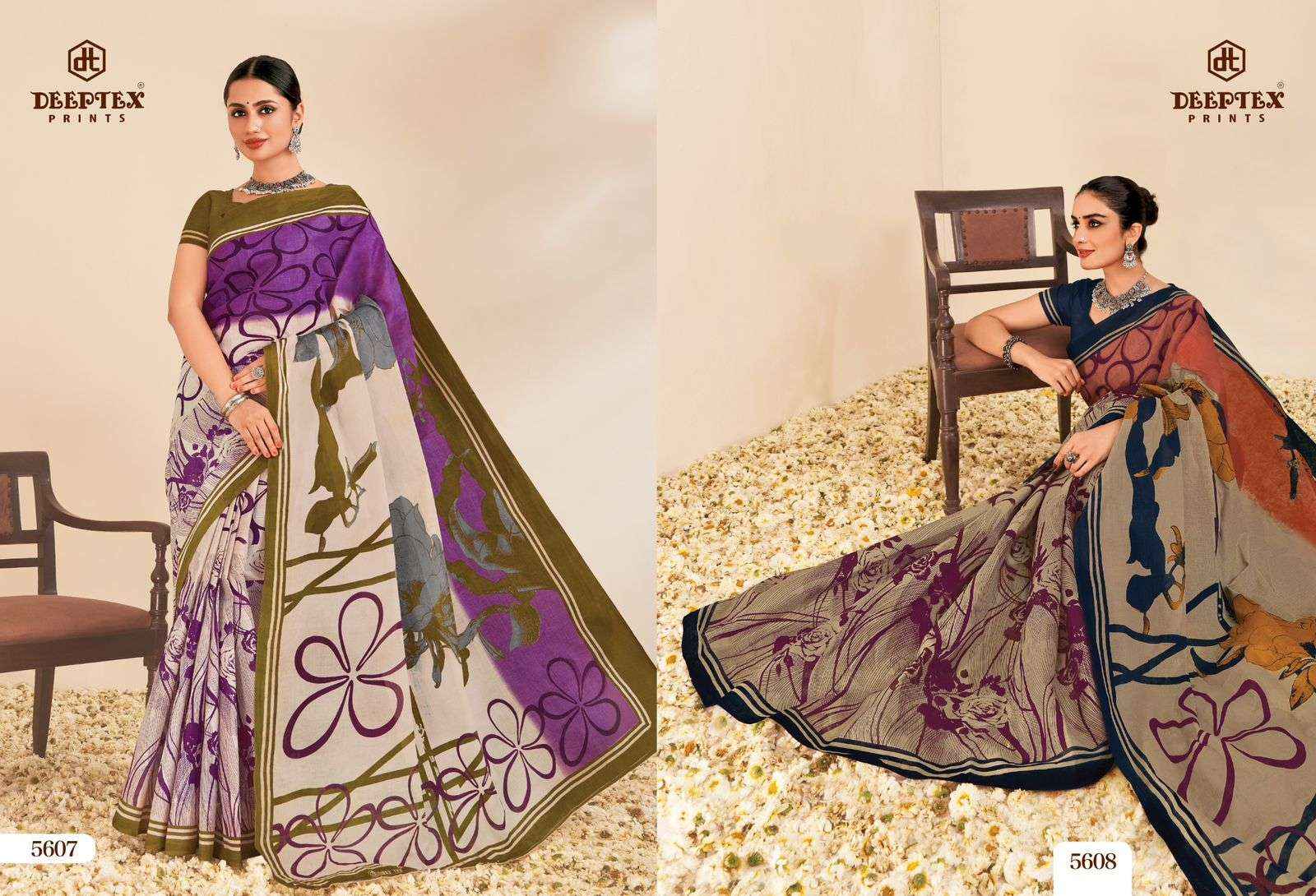 Deeptex Mother India Vol 56 Printed Pure Cotton Saree Online Shopping ( 30 Pcs Catalogue )