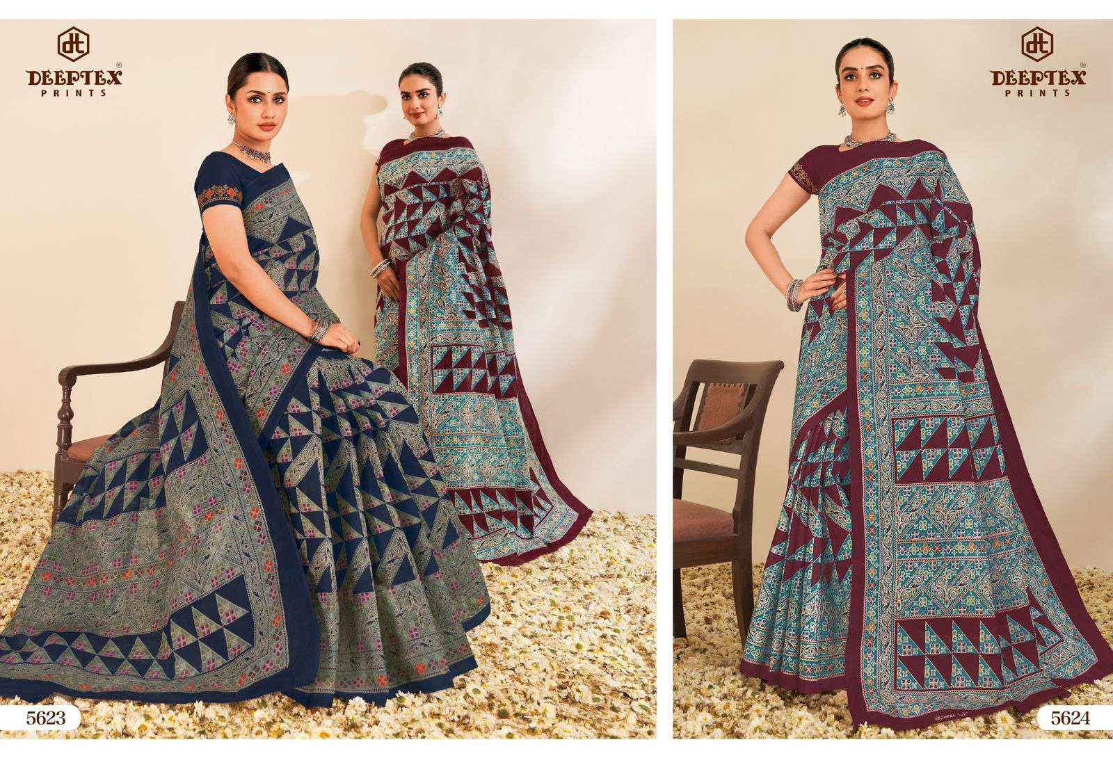 Deeptex Mother India Vol 56 Printed Pure Cotton Saree Online Shopping ( 30 Pcs Catalogue )