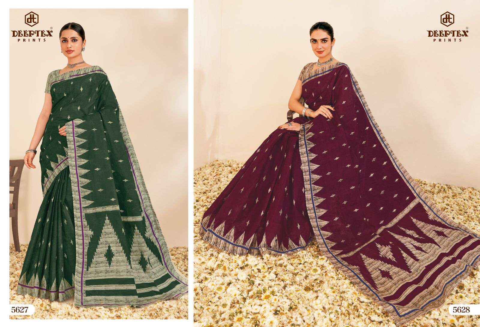 Deeptex Mother India Vol 56 Printed Pure Cotton Saree Online Shopping ( 30 Pcs Catalogue )