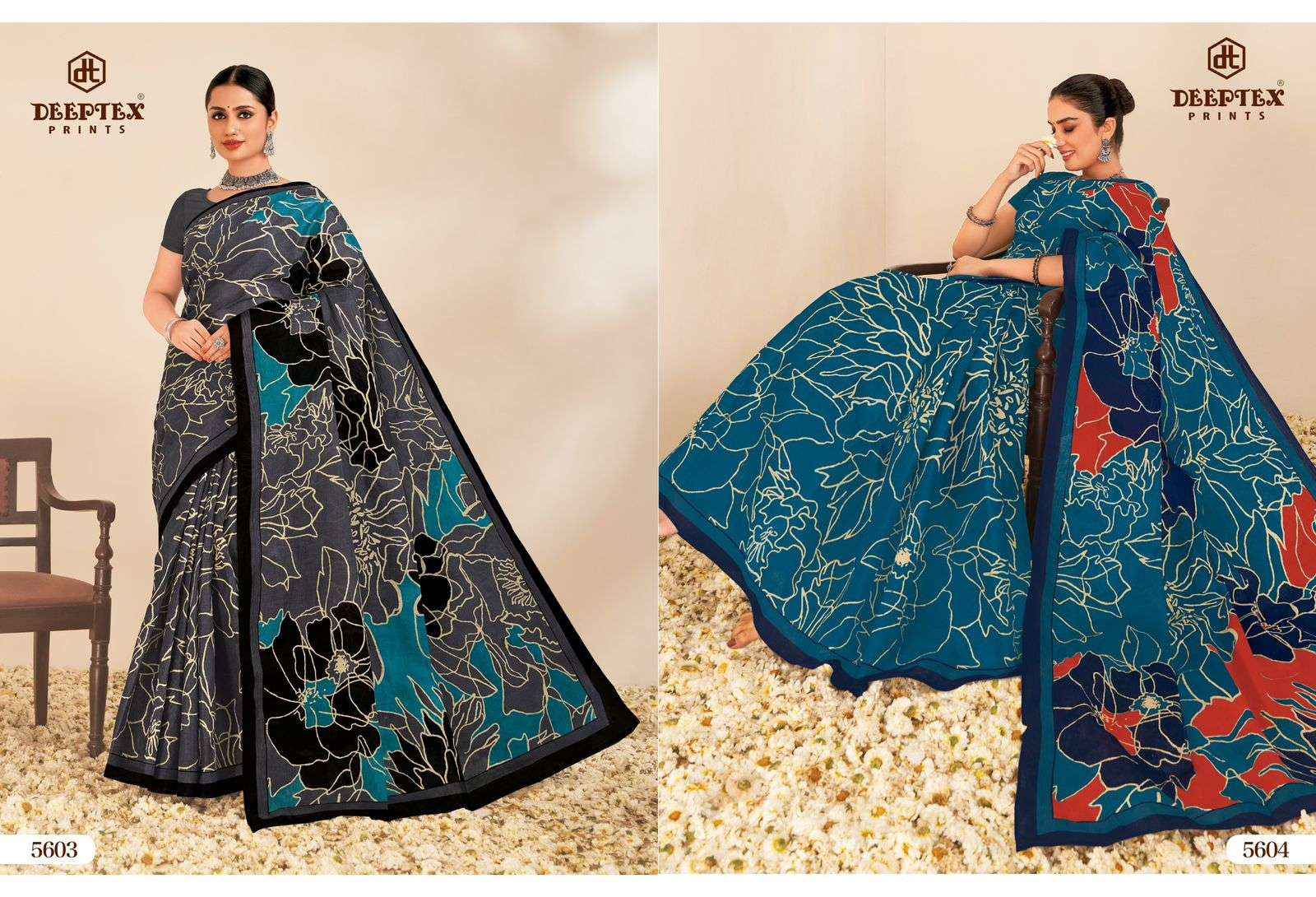 Deeptex Mother India Vol 56 Printed Pure Cotton Saree Online Shopping ( 30 Pcs Catalogue )
