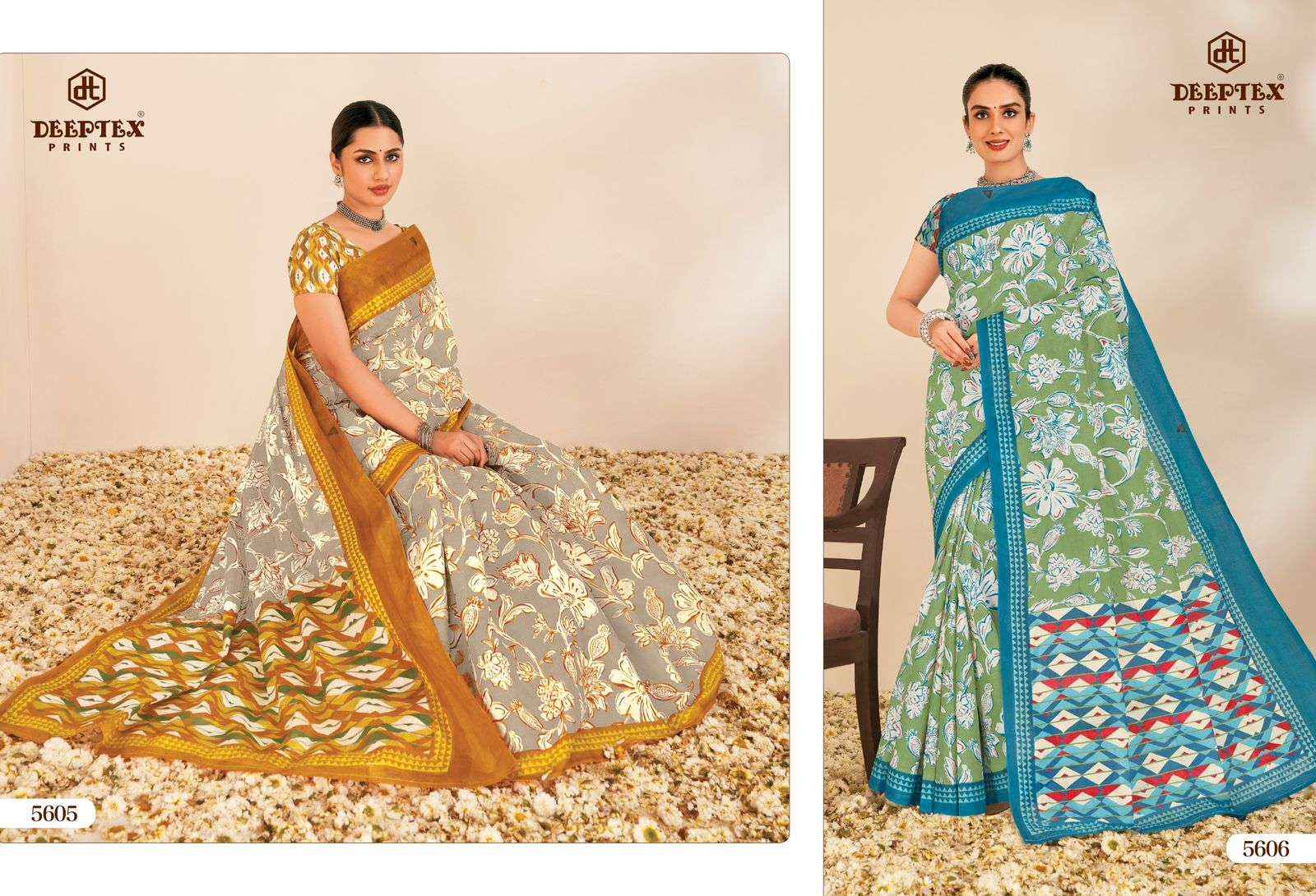 Deeptex Mother India Vol 56 Printed Pure Cotton Saree Online Shopping ( 30 Pcs Catalogue )