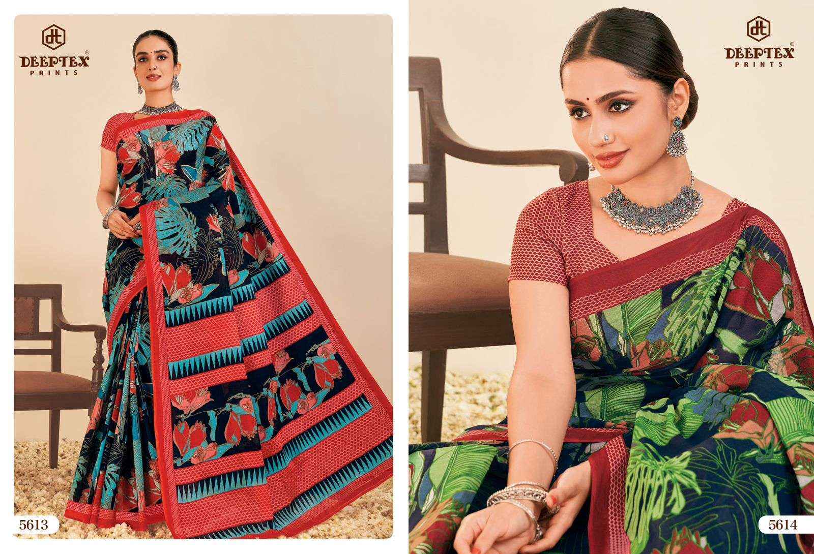 Deeptex Mother India Vol 56 Printed Pure Cotton Saree Online Shopping ( 30 Pcs Catalogue )