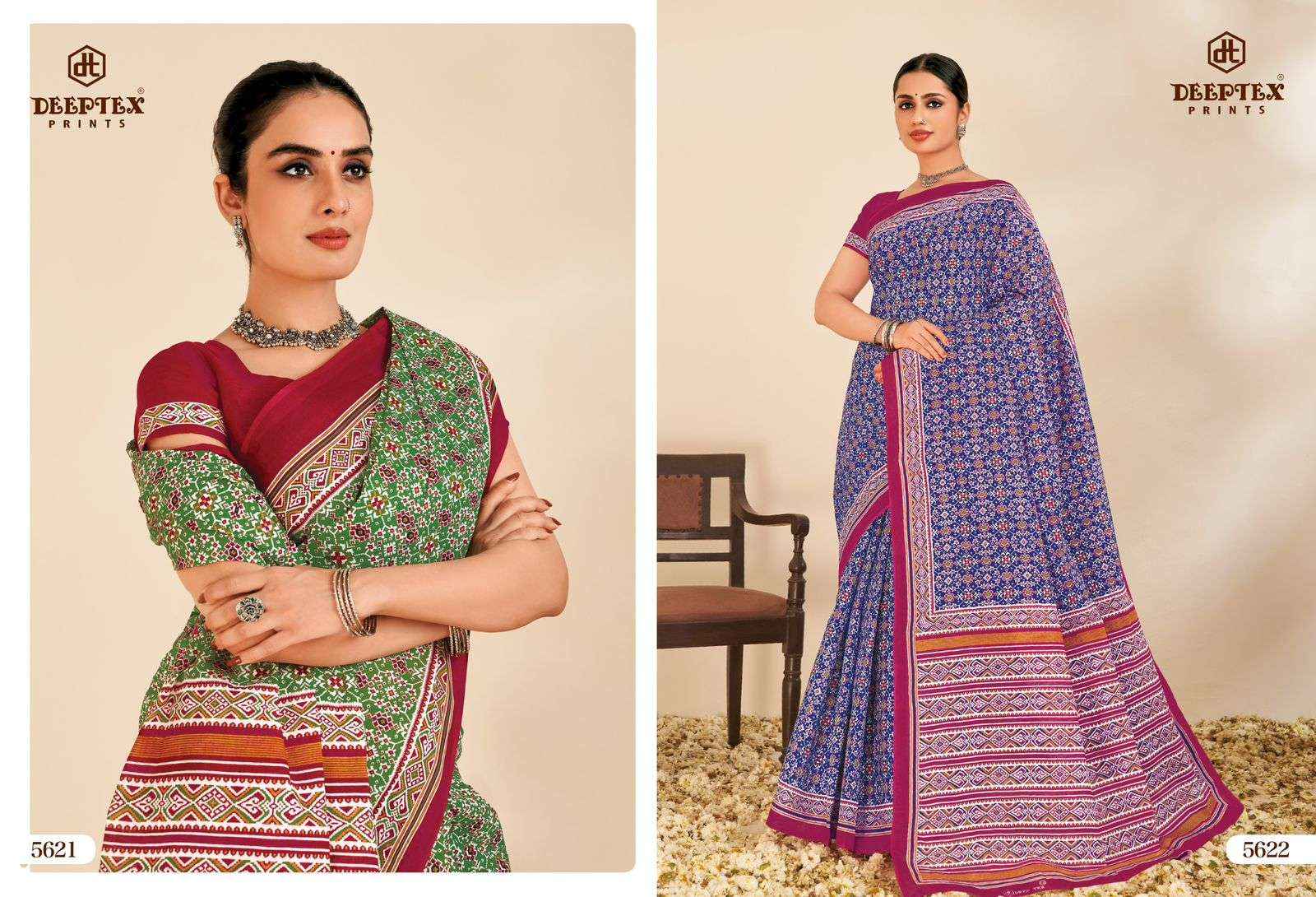 Deeptex Mother India Vol 56 Printed Pure Cotton Saree Online Shopping ( 30 Pcs Catalogue )
