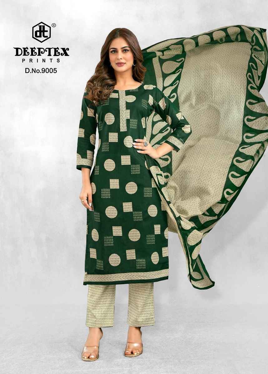DEEPTEX PRINTS AALIZA VOL-9 PURE COTTON DRESS MATERIAL AT WHOLESALE PRICE ( 10 PCS CATALOG )