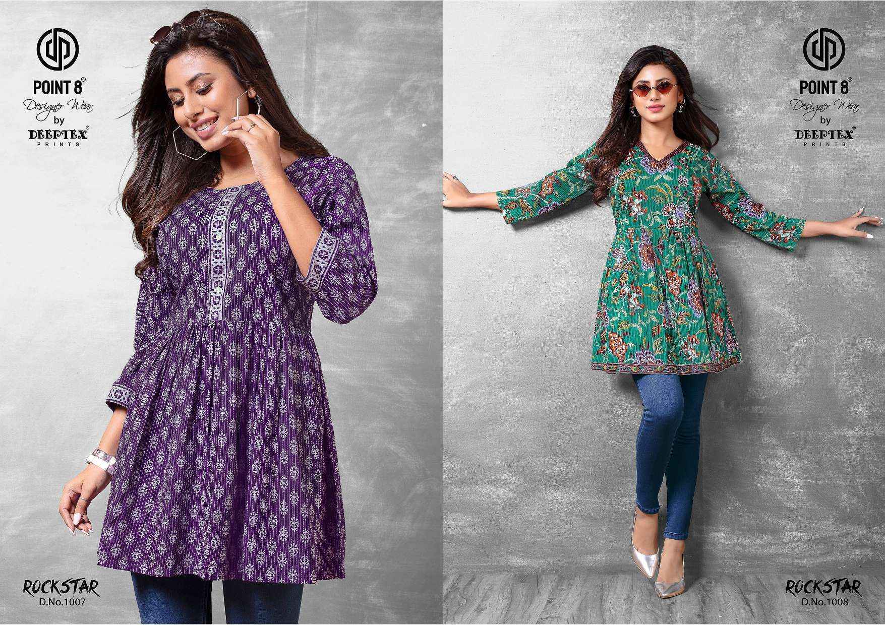 Deeptex Rockstar Cotton Top Set Wholesale Price ( 10 Pcs Catalog )