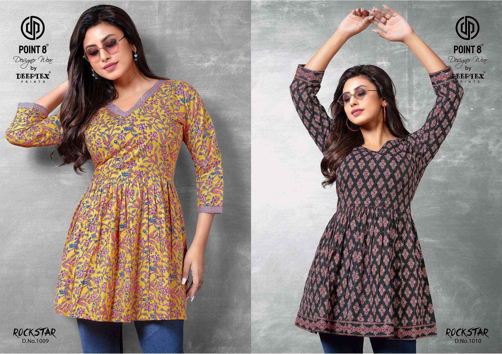 Deeptex Rockstar Cotton Top Set Wholesale Price ( 10 Pcs Catalog )