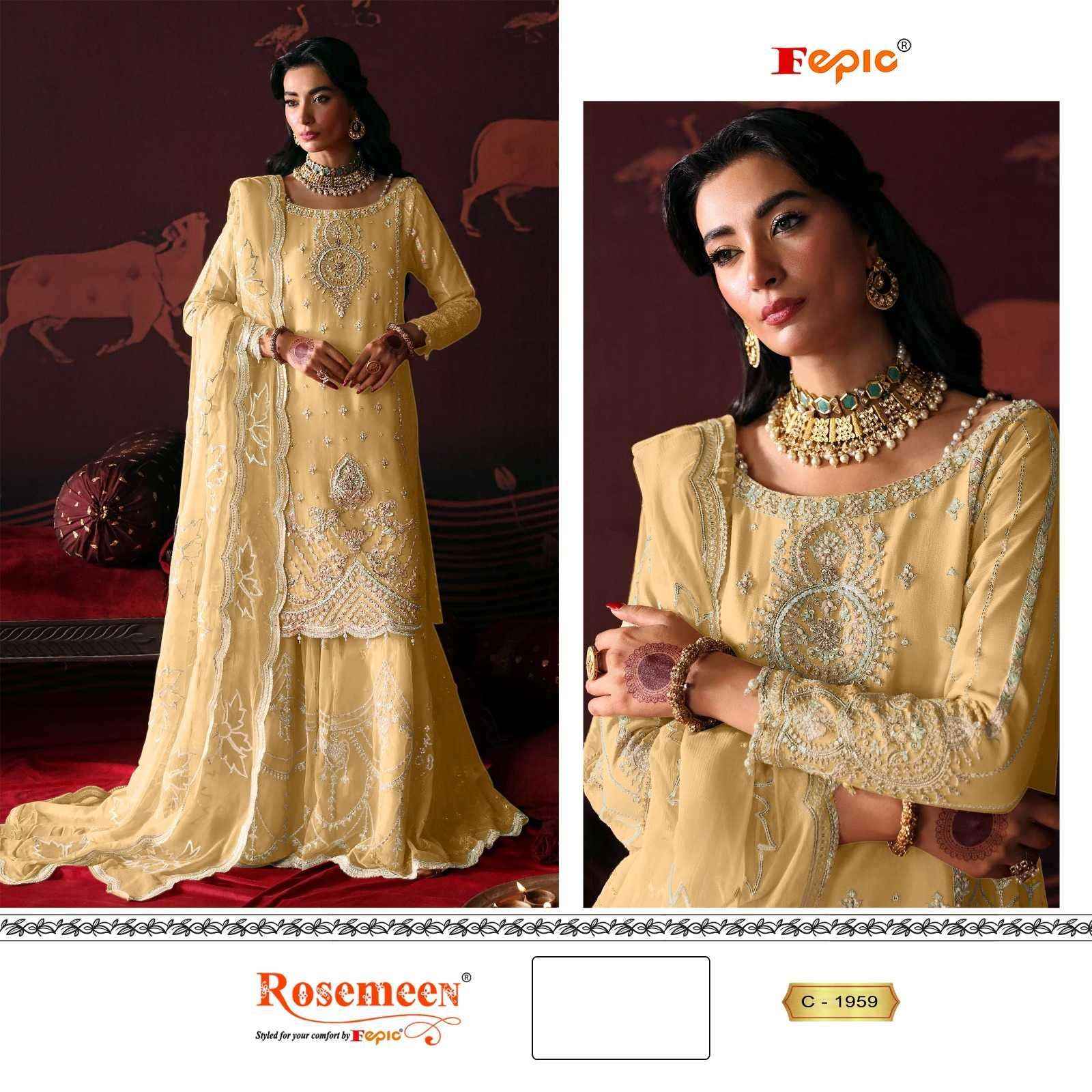 Fepic C 1959 Colors Pakistani Suit Dress Material Wholesale Price ( 3 Pcs Catalog )