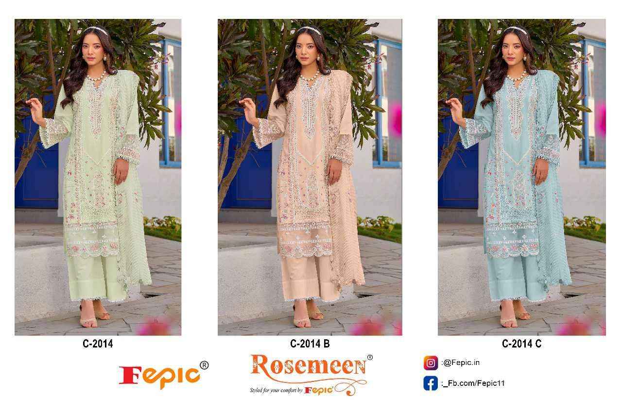 Fepic C 2014 Colors Pakistani Suit Dress Material Wholesale Price ( 3 Pcs Catalog )