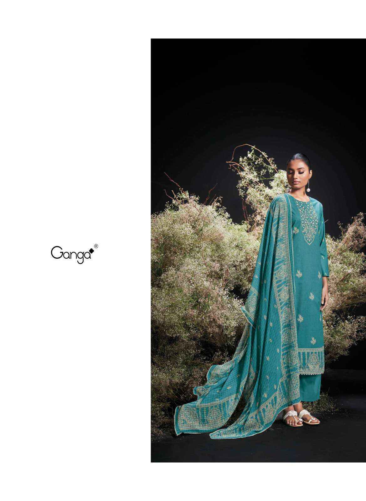 Ganga Enzi Cotton Dress Material Wholesale Price ( 6 Pcs Catalog )