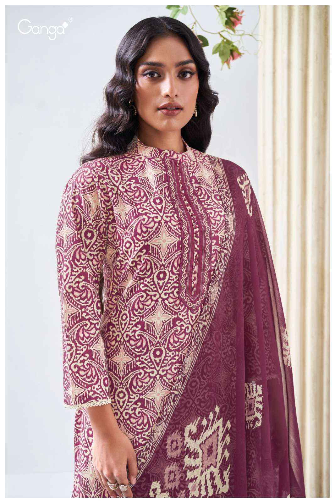 Ganga Fashion Christa 3599 Pure Cotton Fancy Ladies Suit Dress Material Wholesale Price ( 4 Pcs Catalog )