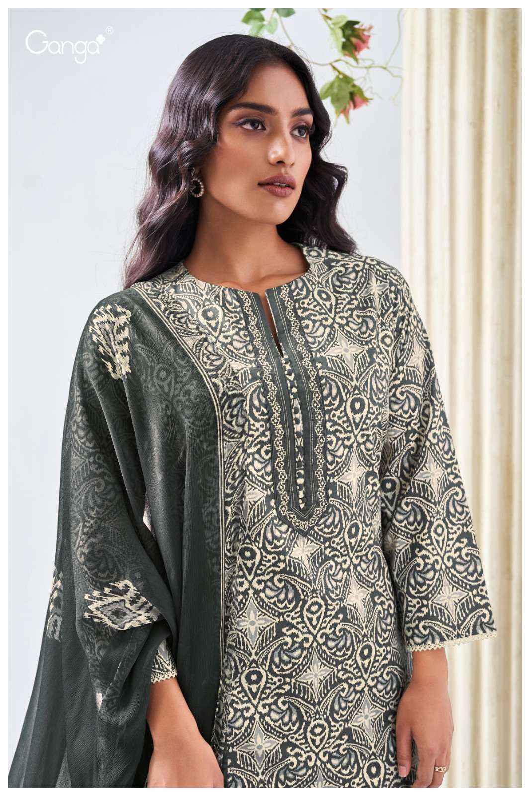 Ganga Fashion Christa 3599 Pure Cotton Fancy Ladies Suit Dress Material Wholesale Price ( 4 Pcs Catalog )