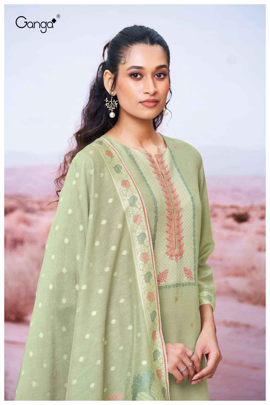 Ganga Fashion Cracia 3517 Premium Designs Silk Suit Dress Material Wholesale Price ( 2 Pcs Catalog )