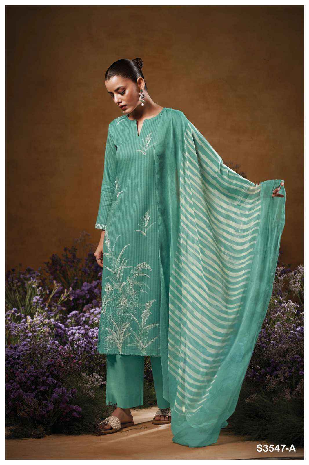 Ganga Jace 3547 Cotton Dress Material Wholesale Price ( 4 Pcs Catalog )