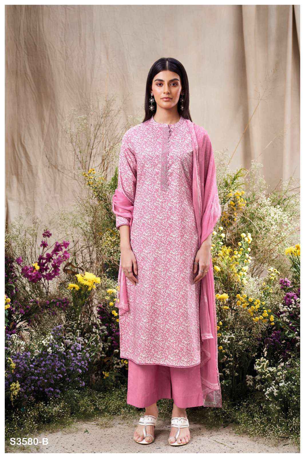 Ganga Manvika 3580 Cotton Dress Material Wholesale Price ( 4 Pcs Catalog )