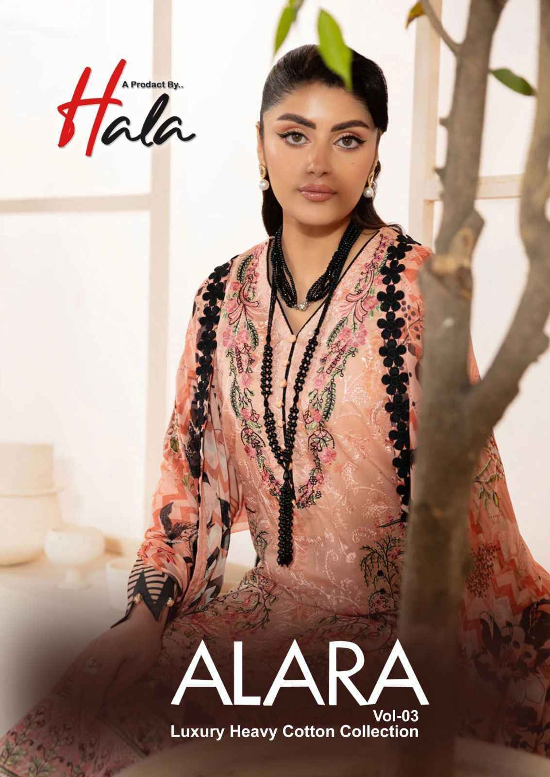 Hala Alara Vol 3 Lawn Cotton Pakistani Suits Online Shopping ( 6 pcs Catalogue )