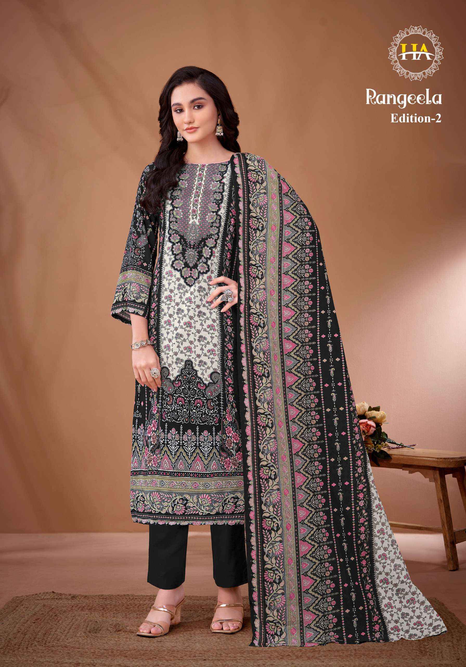 Harshit Fashion Rangeela Vol 2 Viscose Rayon Dress Material Wholesale Price ( 8 Pcs Catalog )