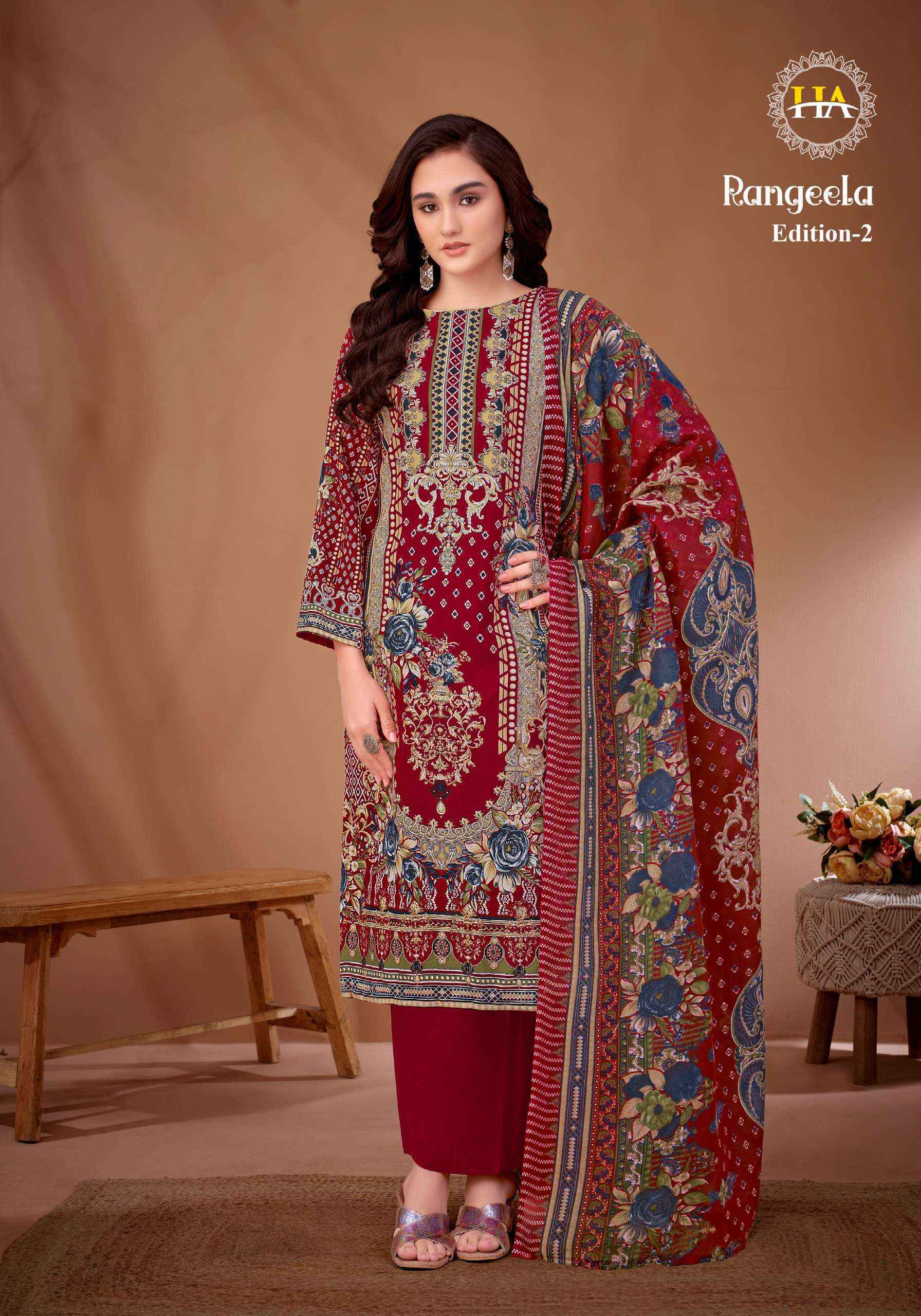 Harshit Fashion Rangeela Vol 2 Viscose Rayon Dress Material Wholesale Price ( 8 Pcs Catalog )