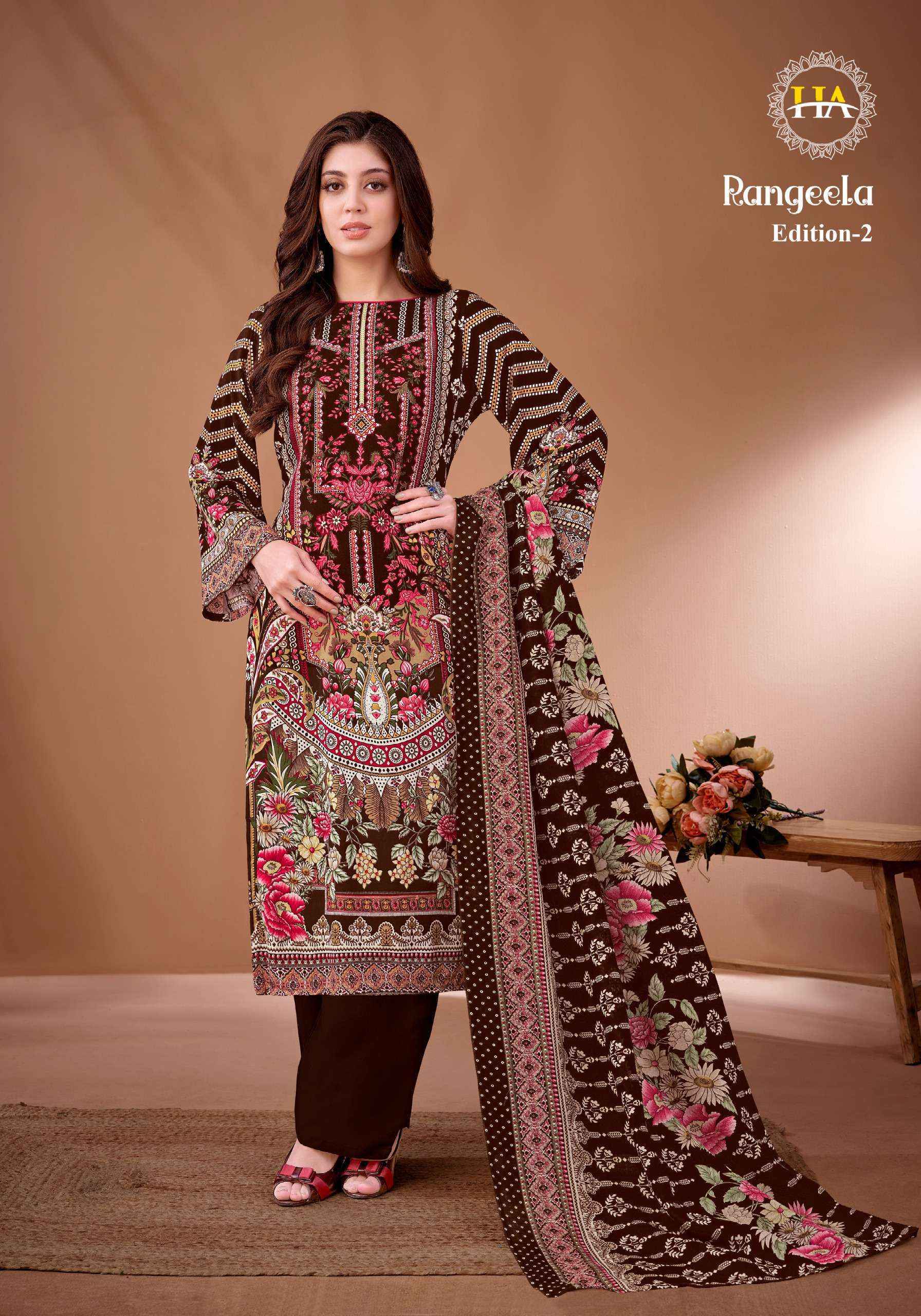Harshit Fashion Rangeela Vol 2 Viscose Rayon Dress Material Wholesale Price ( 8 Pcs Catalog )