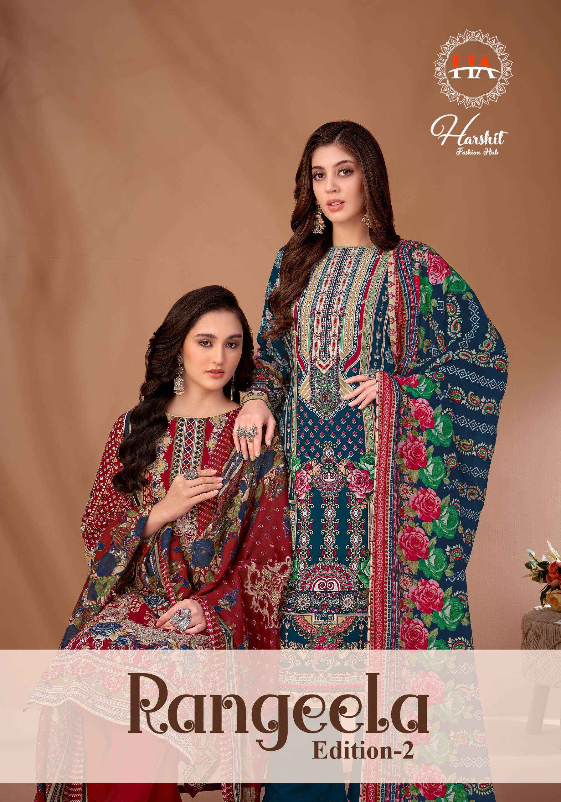 Harshit Fashion Rangeela Vol 2 Viscose Rayon Dress Material Wholesale Price ( 8 Pcs Catalog )