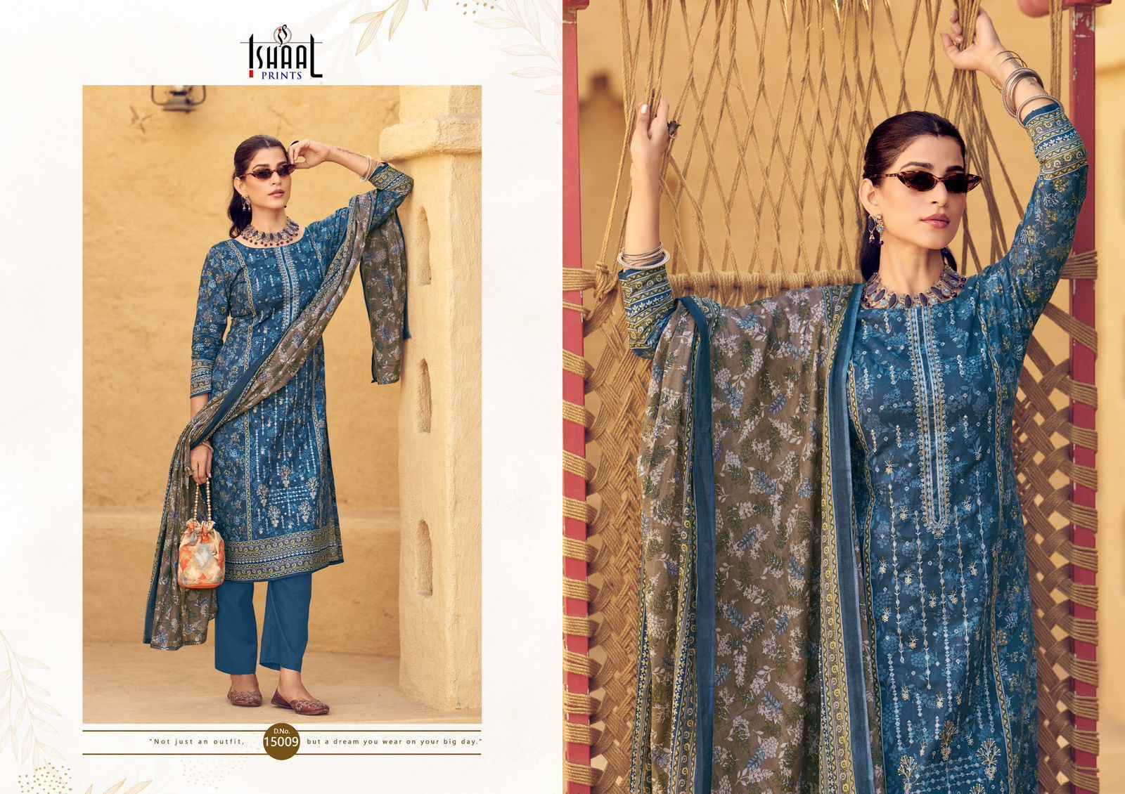 Ishaal Prints Embroidered Vol 15 Lawn Cotton Dress Material -Textile Market Surat ( 10 pcs Catalogue )