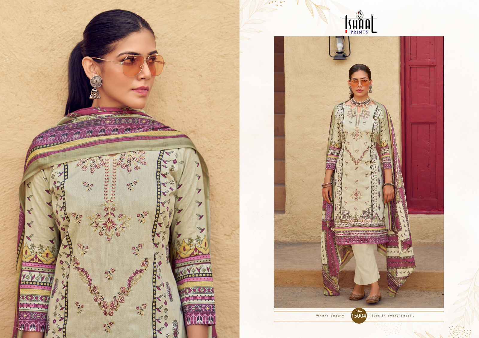 Ishaal Prints Embroidered Vol 15 Lawn Cotton Dress Material -Textile Market Surat ( 10 pcs Catalogue )