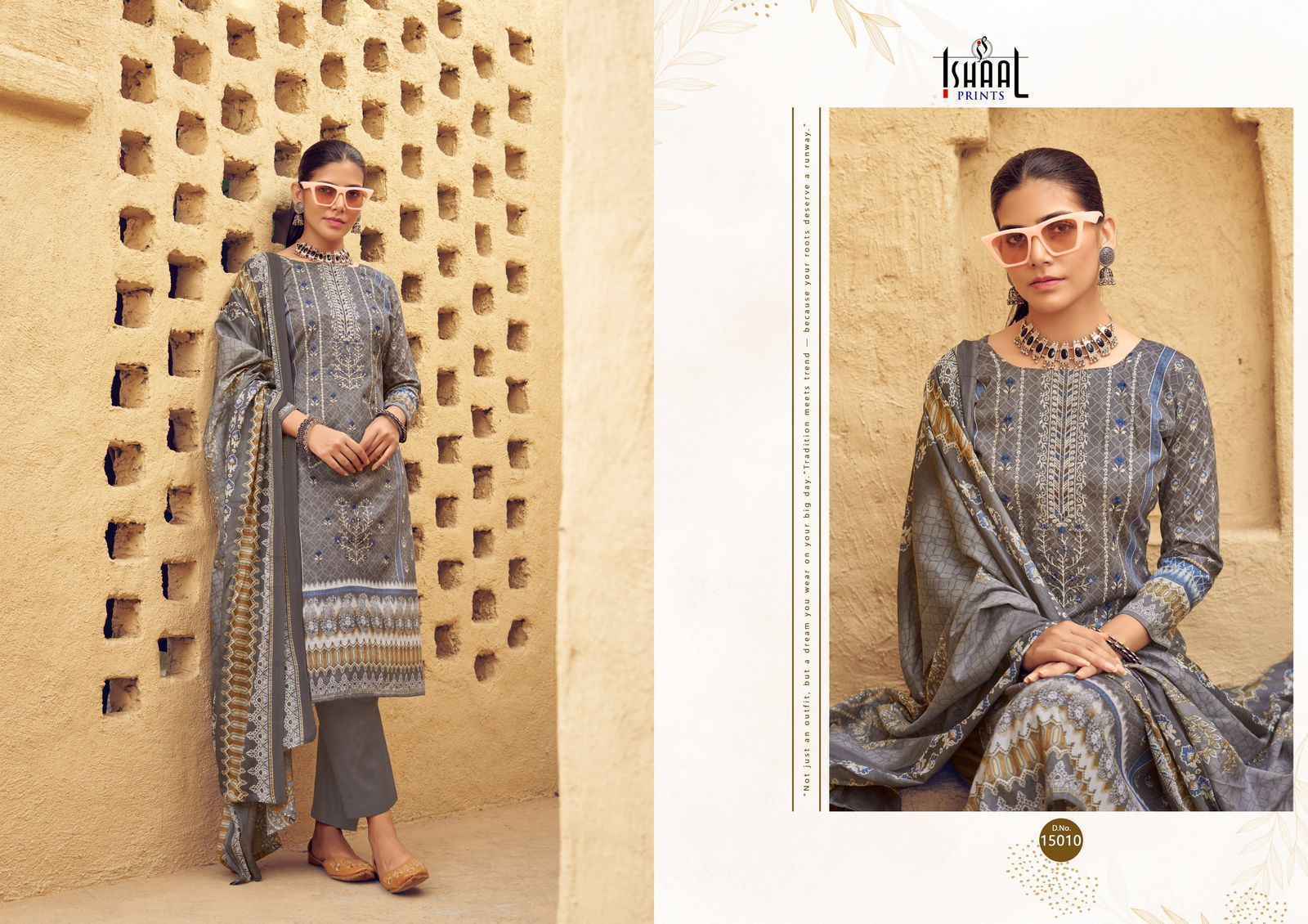 Ishaal Prints Embroidered Vol 15 Lawn Cotton Dress Material -Textile Market Surat ( 10 pcs Catalogue )