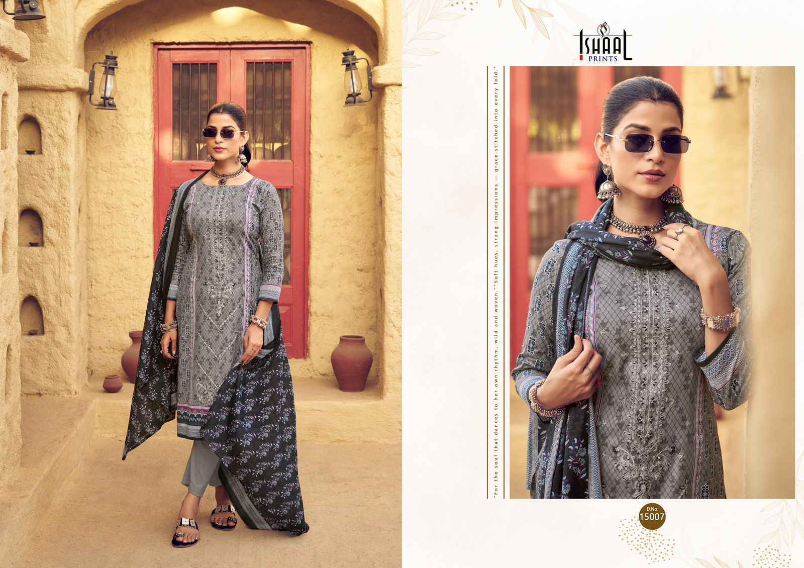 Ishaal Prints Embroidered Vol 15 Lawn Cotton Dress Material -Textile Market Surat ( 10 pcs Catalogue )