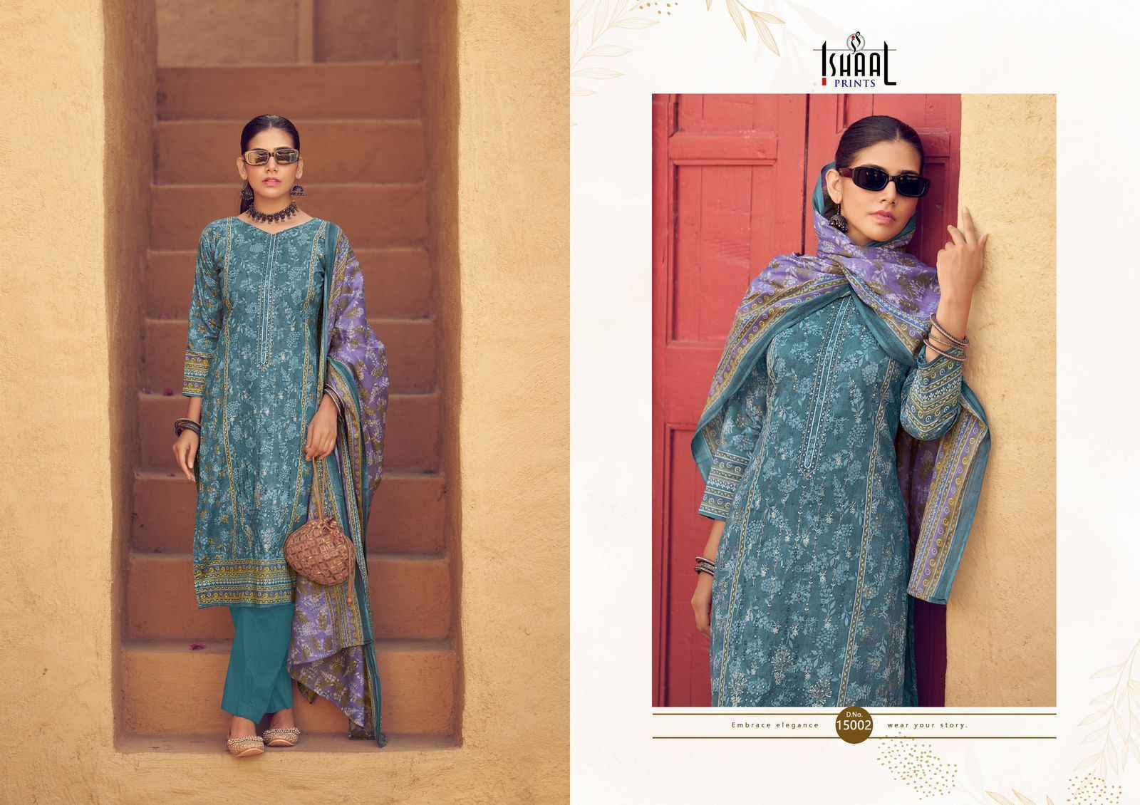 Ishaal Prints Embroidered Vol 15 Lawn Cotton Dress Material -Textile Market Surat ( 10 pcs Catalogue )